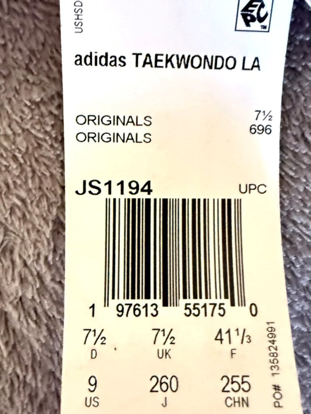 adidas Originals Taekwondo Lace White Black Women's Size 9 (Men 7.5) NWT JS1194 - Picture 12 of 16